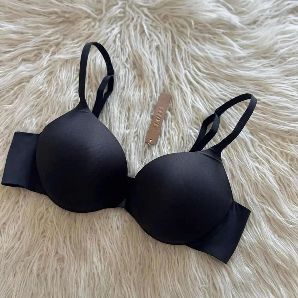 Skims Ultimate Push up Plunge Bra Onyx Size 34D - Picture 4 of 6